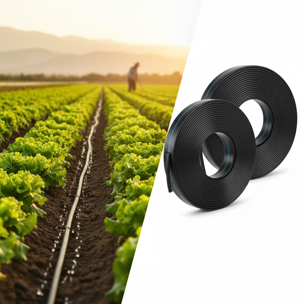 نوار های آبیاری قطره ای بغل و وسط دوخت